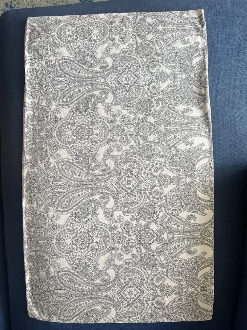 Ikea JATTEVALLMO Pillowcases KING Size Paisley Black White PAIR 80% Cotton NICE